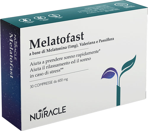 Integratore per il Sonno con Melatonina per Dormire | Nutracle Melatofast 30 Compresse 600 mg | Valeriana e Passiflora Rilassa Mente Contro Stress e Insonnia Salute e cura della persona/Vitamine minerali e integratori/Integratori di sostanze e preparati vegetali/Valeriana MyLab Nutrition - Roma, Commerciovirtuoso.it