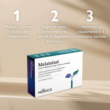Integratore per il Sonno con Melatonina per Dormire | Nutracle Melatofast 30 Compresse 600 mg | Valeriana e Passiflora Rilassa Mente Contro Stress e Insonnia Salute e cura della persona/Vitamine minerali e integratori/Integratori di sostanze e preparati vegetali/Valeriana MyLab Nutrition - Roma, Commerciovirtuoso.it