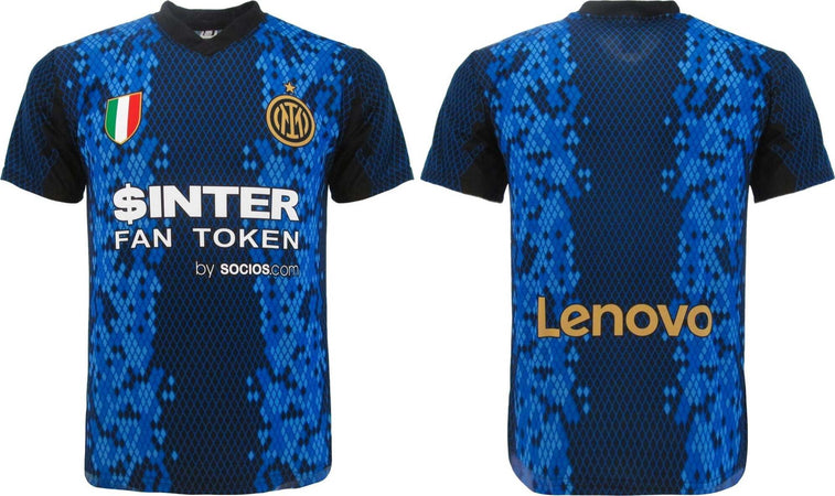 T-Shirt Inter Ufficiale FC Internazionale - Maglia Calcio Uomo 100% Cotone, Blu