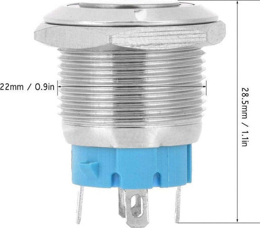 Interruttore A Pulsante A 4 Pin 22mm Con Segnale Luminoso Di Alimentazione Verde Auto e Moto/Parti per auto/Interruttori e relè/Interruttori/Interruttori a pulsante Trade Shop italia - Napoli, Commerciovirtuoso.it