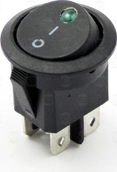 Interruttore-Accensione-Circolare,-4-Contatti,-Led-Verde-per-Macchina-Caffè