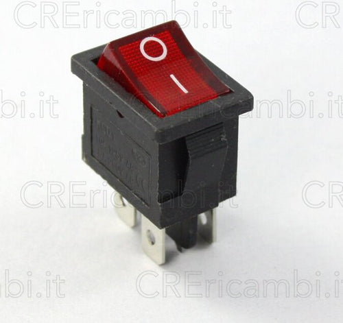 Interruttore-Bipolare-Luminoso,-Rosso,-6A,-18.5x12.5mm,-4Faston-da-4.8-mm