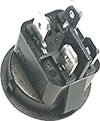 INTERRUTTORE BIPOLARE TONDO NERO DA INCASSO DIAMETRO FORO 20 mm. 4 FASTON Fai da te/Materiale elettrico/Interruttori e dimmer/Interruttori da cavo Rossi Ricambi - Venetico Marina, Commerciovirtuoso.it