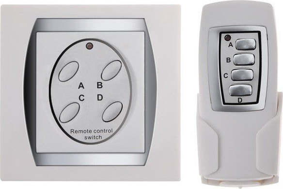 Interruttore-Centralina-Wireless-4-Canali-Digitale-Accensione-Luci-+-Telecomando