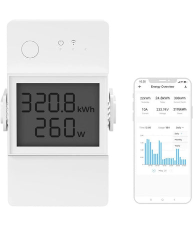 Interruttore Intelligente D'élite Misuratore Consumo Potenza 20a Sonoff Powr320d