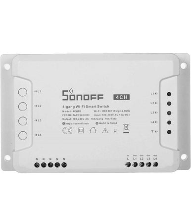 Interruttore Intelligente Sonoff 4chr3 Wi-fi Smart Switch A 4 Canali Alexa Google
