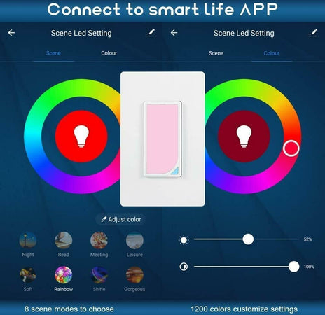 Interruttore Luce Notturna WIFI dimmer RGB integrata 10A Alexa Google Home IFTTT Fai da te/Materiale elettrico/Prese elettriche ed accessori/Spine intelligenti e telecomandate Zencoccostore - Formia, Commerciovirtuoso.it