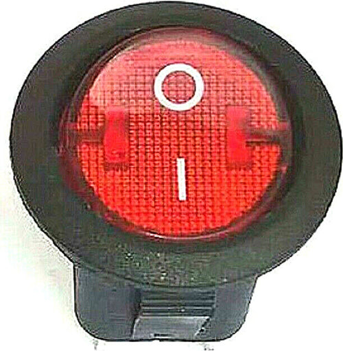 INTERRUTTORE LUMINOSO BIPOLARE TONDO ROSSO DA INCASSO DIAMETRO FORO 20 mm. Fai da te/Materiale elettrico/Interruttori e dimmer/Interruttori da cavo Rossi Ricambi - Venetico Marina, Commerciovirtuoso.it