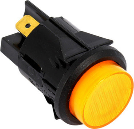 INTERRUTTORE LUMINOSO GIALLO DA INCASSO 16 A BIPOLARE DIAMETRO mm.22 - 4 FASTON Fai da te/Materiale elettrico/Interruttori e dimmer/Interruttori da cavo Rossi Ricambi - Venetico Marina, Commerciovirtuoso.it
