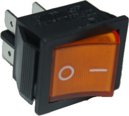 INTERRUTTORE LUMINOSO GIALLO DA INCASSO BIPOLARE 16A - 4 FASTON -CAVA 22X30 Fai da te/Materiale elettrico/Interruttori e dimmer/Interruttori da cavo Rossi Ricambi - Venetico Marina, Commerciovirtuoso.it