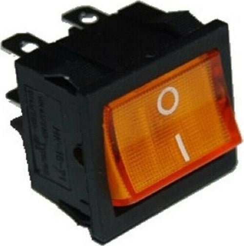 INTERRUTTORE LUMINOSO GIALLO DA INCASSO BIPOLARE 4 FASTON - CAVA 23 X 19 Fai da te/Materiale elettrico/Interruttori e dimmer/Interruttori da cavo Rossi Ricambi - Venetico Marina, Commerciovirtuoso.it