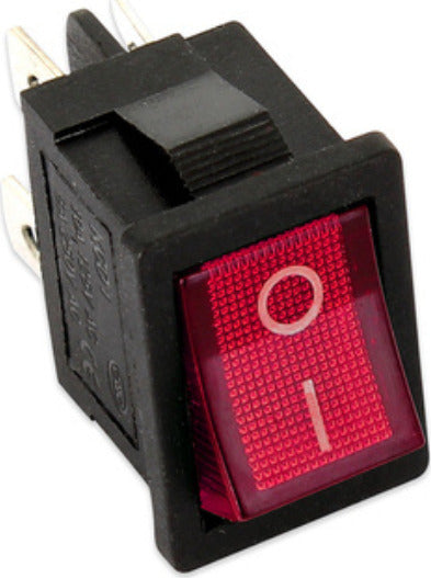 INTERRUTTORE LUMINOSO ROSSO DA INCASSO BIPOLARE 10 A-4 FASTON - CAVA 13 X 20 mm Fai da te/Materiale elettrico/Interruttori e dimmer/Interruttori da cavo Rossi Ricambi - Venetico Marina, Commerciovirtuoso.it