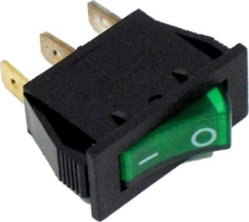 INTERRUTTORE LUMINOSO VERDE DA INCASSO UNIPOLARE 15 A - 3 FASTON - CAVA 11X 30 Fai da te/Materiale elettrico/Interruttori e dimmer/Interruttori da cavo Rossi Ricambi - Venetico Marina, Commerciovirtuoso.it