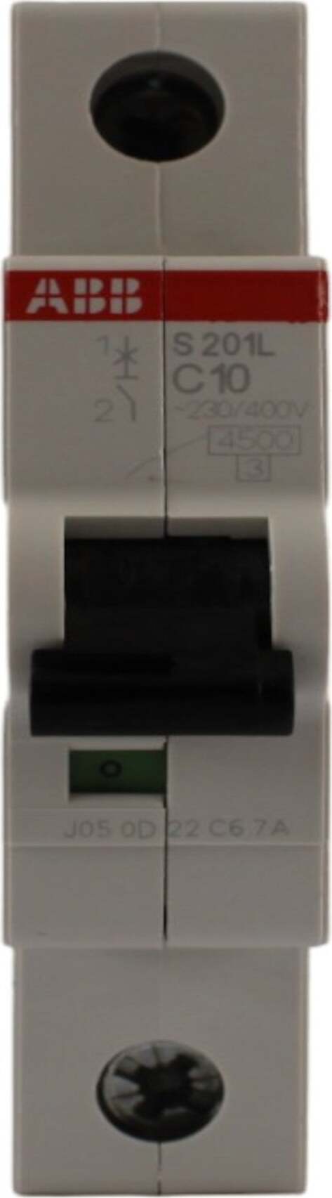 Interruttore-magnetotermico-1-polo-1-modulo-10A-curva-C-ABB