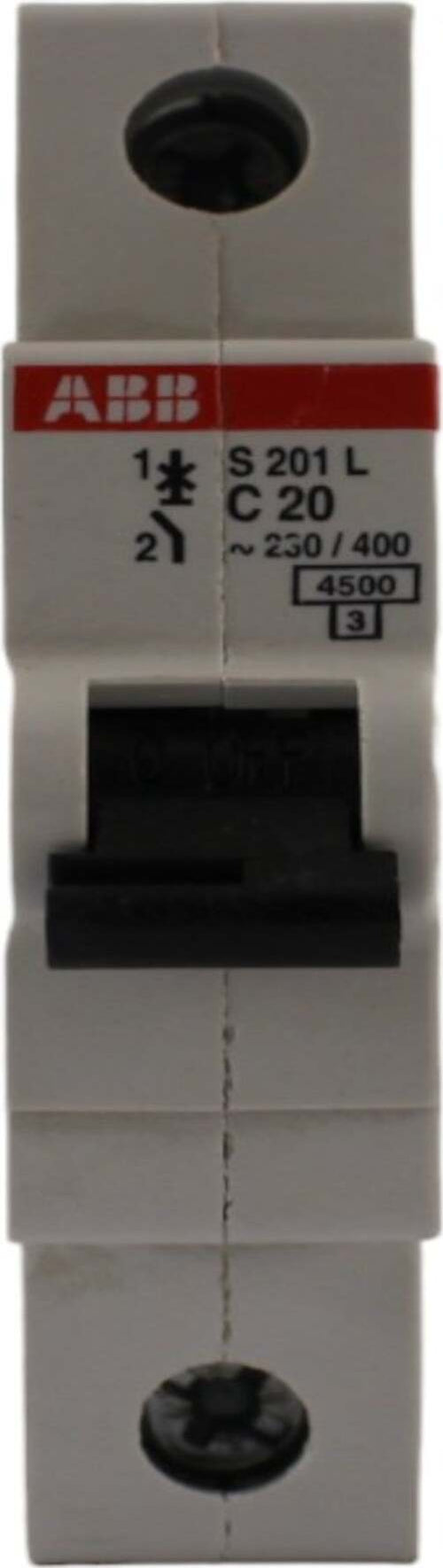 Interruttore-magnetotermico-1-polo-1-modulo-20A-curva-C-ABB