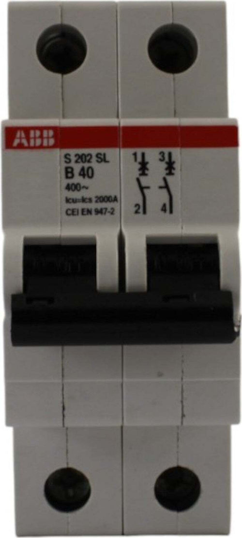 Interruttore-magnetotermico-2-poli-2-moduli-6kA-curva-B-40A-ABB