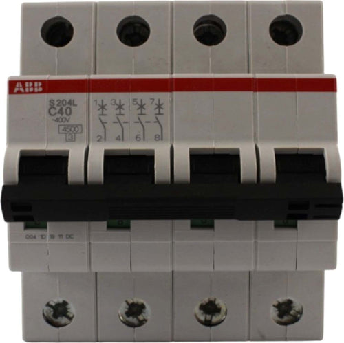 Interruttore-magnetotermico-4-poli-4-moduli-4,5-kA-curva-C-40A-ABB