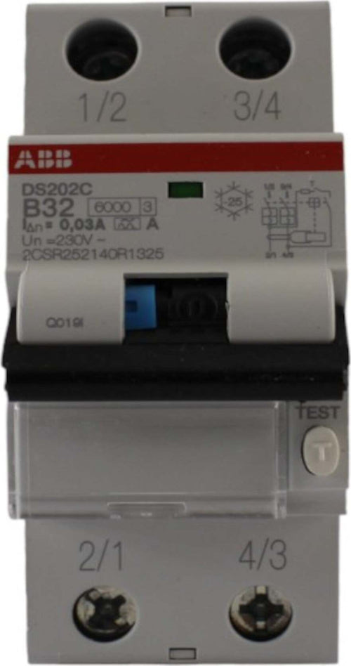 Interruttore-magnetotermico-differenziale-6KA-classe-A-32A-curva-B-ABB