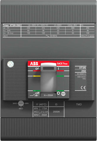 Interruttore-magnetotermico-XT3N-250A-3-poli-12-VCC-Abb