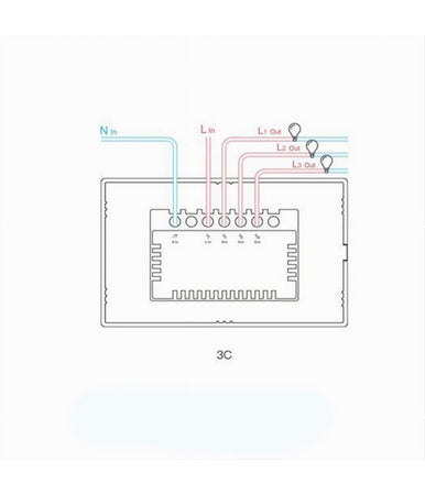Interruttore Sonoff Smart 3 Canale Controller Wifi Placca Touch Domotica T2us3c