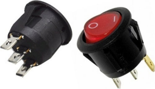 INTERRUTTORE TONDO LUMINOSO ROSSO DA INCASSO DIAMETRO 20 mm. -3 FASTON - CODICE RICAMBIO MT20044R Commercio Industria e Scienza/Impianti elettrici/Controlli e indicatori/Interruttori industriali/Interruttori di base Rossi Ricambi - Venetico Marina, Commerciovirtuoso.it