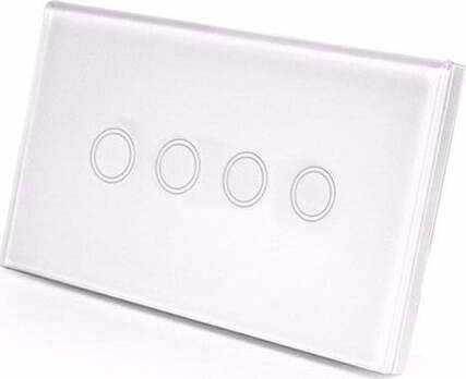 Interruttore Touch Pulsanti In Vetro Temperato Ad Incasso Placchetta 503 1 A 4 Fai da te/Materiale elettrico/Interruttori e dimmer/Interruttori dimmer Trade Shop italia - Napoli, Commerciovirtuoso.it