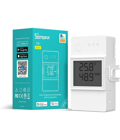 Interruttore Wifi Intelligente Th Elite 20a Per Temperatura Umidità Sonoff Thr320d