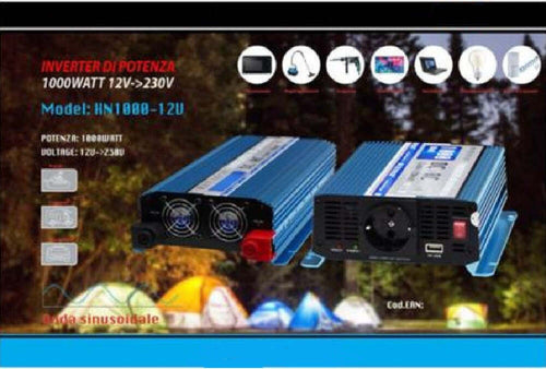 Inverter 12v A 230v Camper Auto 1000w Di Potenza Onda Sinusoidale Hn1000-12v Maxtech Casa, arredamento e bricolage > Illuminazione da interno > LED e Trasformatori Trade Shop italia - Napoli, Commerciovirtuoso.it