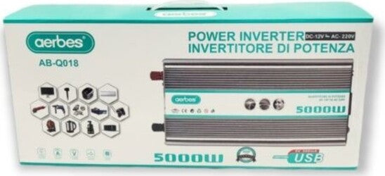 Inverter Di Potenza 2000W 3000W 4000W 5000W USB Trasforma 12V A 220V Aerbes Elettronica/Elettronica per veicoli/Accessori/Accessori audio e video/Invertitori di corrente Zencoccostore - Formia, Commerciovirtuoso.it
