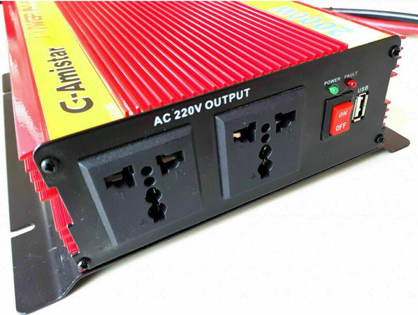Inverter di Potenza 4000W G-Amistar Trasforma 12V a 220V + USB Elettronica/Elettronica per veicoli/Accessori/Accessori audio e video/Invertitori di corrente Zencoccostore - Formia, Commerciovirtuoso.it