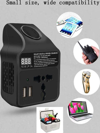 Inverter Di Potenza Per Auto Da 150w Cc A Ca Caricatore Usb Convertitore Qy-4168 Auto e Moto/Accessori per auto/Inverter di potenza Trade Shop italia - Napoli, Commerciovirtuoso.it