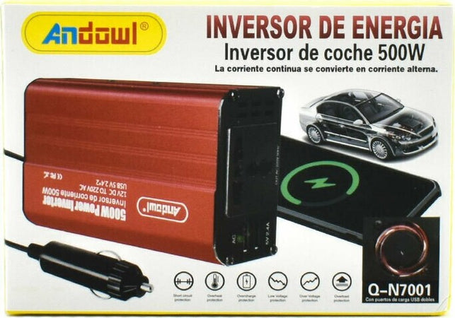 Inverter Per Auto Sinusoidale Da 500w Per Convertire Da 12v Cc A 220v Ca Q-n7001 Auto e Moto/Accessori per auto/Inverter di potenza Trade Shop italia - Napoli, Commerciovirtuoso.it