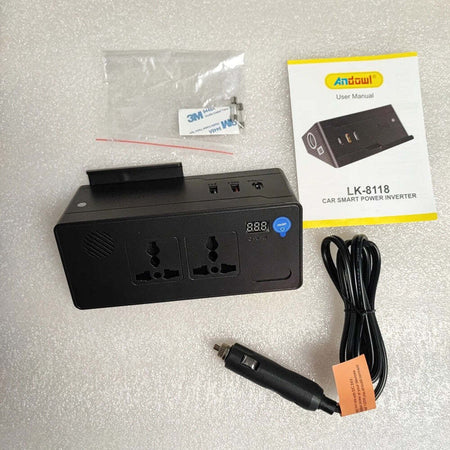 Inverter Per Auto Smart Power Caricabatterie Wireless Ricarica Cellulare Lk-8118 Auto e Moto/Accessori per auto/Inverter di potenza Trade Shop italia - Napoli, Commerciovirtuoso.it