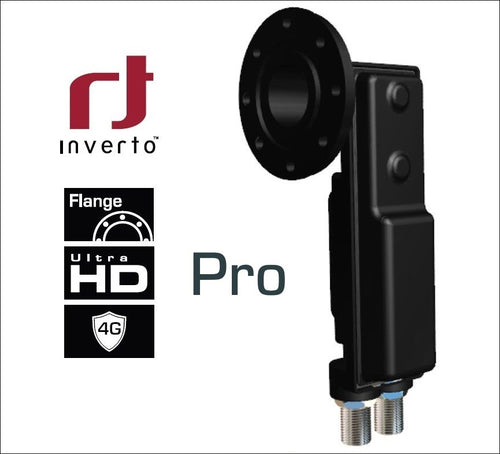 LNB Twin Flange PRO INVERTO per parabole primo fuoco e Offset