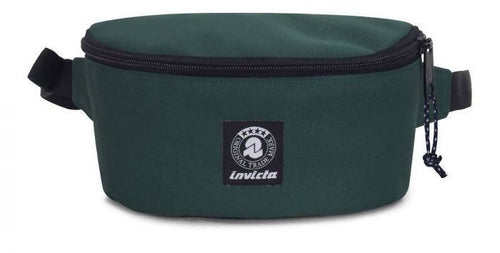 Invicta Marsupio Luck Waist Bag Pineneedle Verde Marsupio Casual Fashion Unisex Verde Scuro Tinta Unita Regolabile Maxi Logo