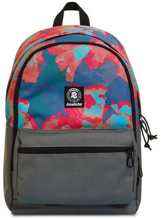 Invicta Plus Bicolor Zaino in Tessuto Riciclato per Ragazzi Con Tasche per Laptop/tablet E Porta Borraccia