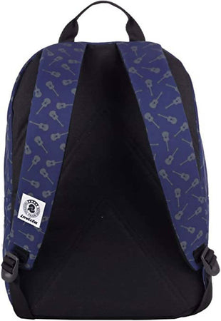 Invicta Zaino Americano Faccina Blu Chitarre Zaino Cartella Scuola 25 Lt Con Spallacci Imbottiti 31x43x20 Cm