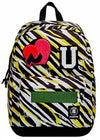 Invicta Zaino Carlson Animalier Patch Me Zebra Yellow Giallo Con Tasca Interna Cartella Scuola Spallacci Imbottiti E Fondo Rinforzato 30x41.5x18 Cm