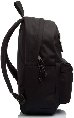 Invicta Zaino Carlson Patch Me Jet Black Nero Con Fondo Rinforzato E Tasche Maxi Zaino Scuola Imbottito 30x41,5x18cm
