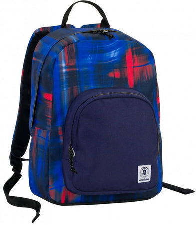 Invicta Zaino Ollie Pack Fantasy Blu Rosso Fantasia Con Tasca Frontale E Fondo Imbottito Zaino per La Scuola Spallacci Imbottiti 31x43x20cm