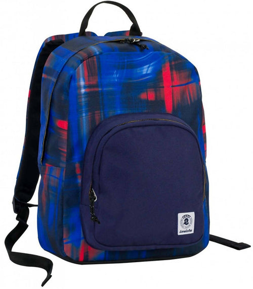 Invicta Zaino Ollie Pack Fantasy Blu Rosso Fantasia Con Tasca Frontale E Fondo Imbottito Zaino per La Scuola Spallacci Imbottiti 31x43x20cm