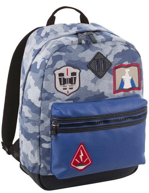 Invicta Zaino Rise Porta Pc 13 Fantasia Militare Blu Con Tasca Frontale Zaino Scuola Con Spallacci Regolabili E Fondo Imbottito