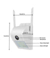 Ip Camera Wifi Esterno 2mp 1080p Led Lampada Solare Ip66 Telecamera Cam Sd Rec
