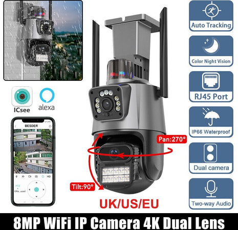 IP-Telecamera-8MP-4K-esterno-WiFi-PTZ-2-obiettivo-doppio-schermo-8X-zoom-CCTV