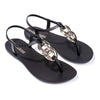 Sandali Ipanema Class Connect II donna Black Gold con catena dorata e suola ispirata a Ipanema lato