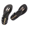 Sandali Ipanema Class Connect II donna Black Gold con catena dorata e suola ispirata a Ipanema vista dall'alto