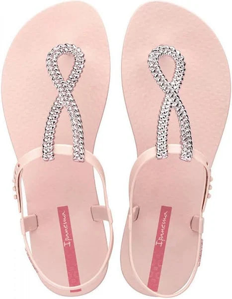 Sandali Ipanema Class Twist Donna Rosa Chiaro con dettaglio metallizzato e suola decorata