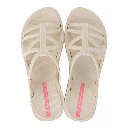 Sandali Ipanema Diversa Flat Donna Beige con cinturini testurizzati e suola flatform
