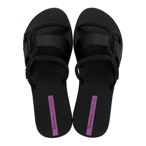Ipanema Diversa Slide Donna Black – Sandali Flat Estivi con Dettagli Nautici
