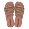 Sandali donna rosa glitter Ipanema Solar Glow Slide con suola decorata e design glamour